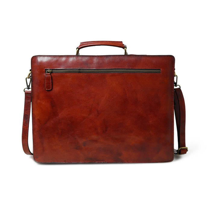 Tuscany Italian Leather Briefcase, Tanny Brown