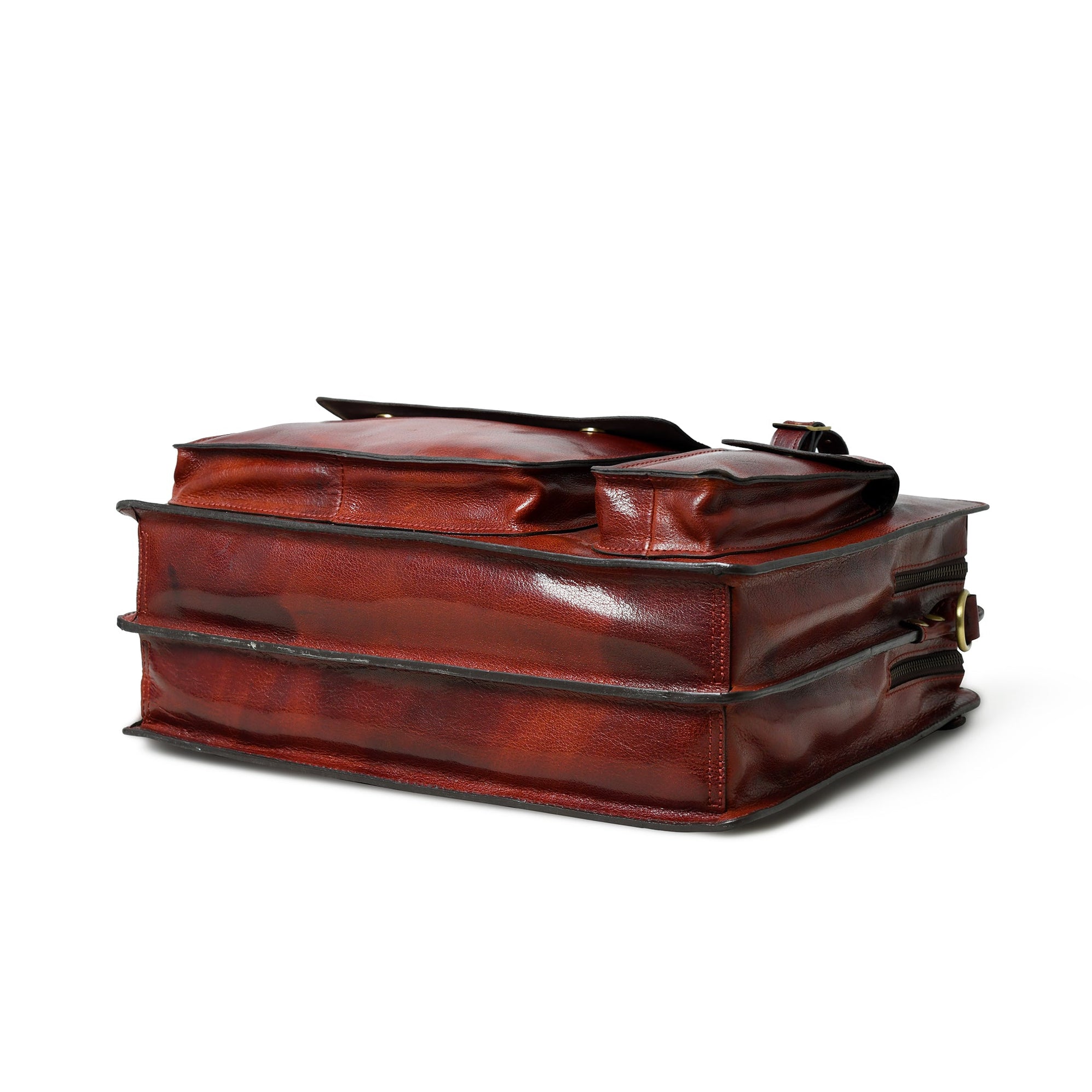 Tuscany Italian Leather Briefcase, Tanny Brown — MaheTri