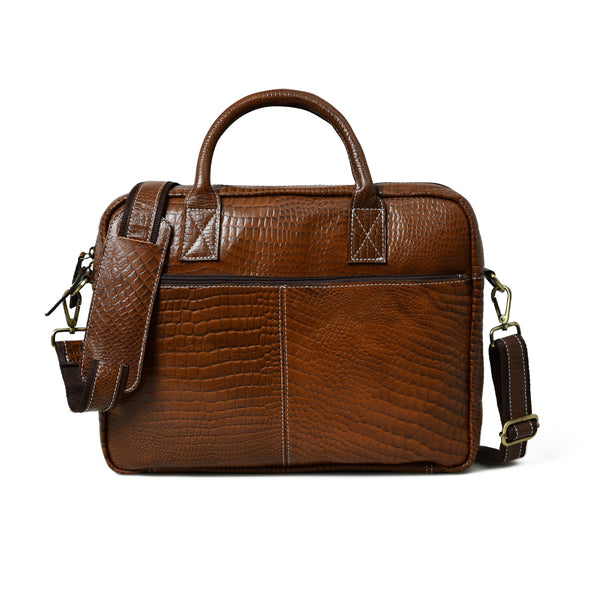 Crocodile Leather Briefcase Bag