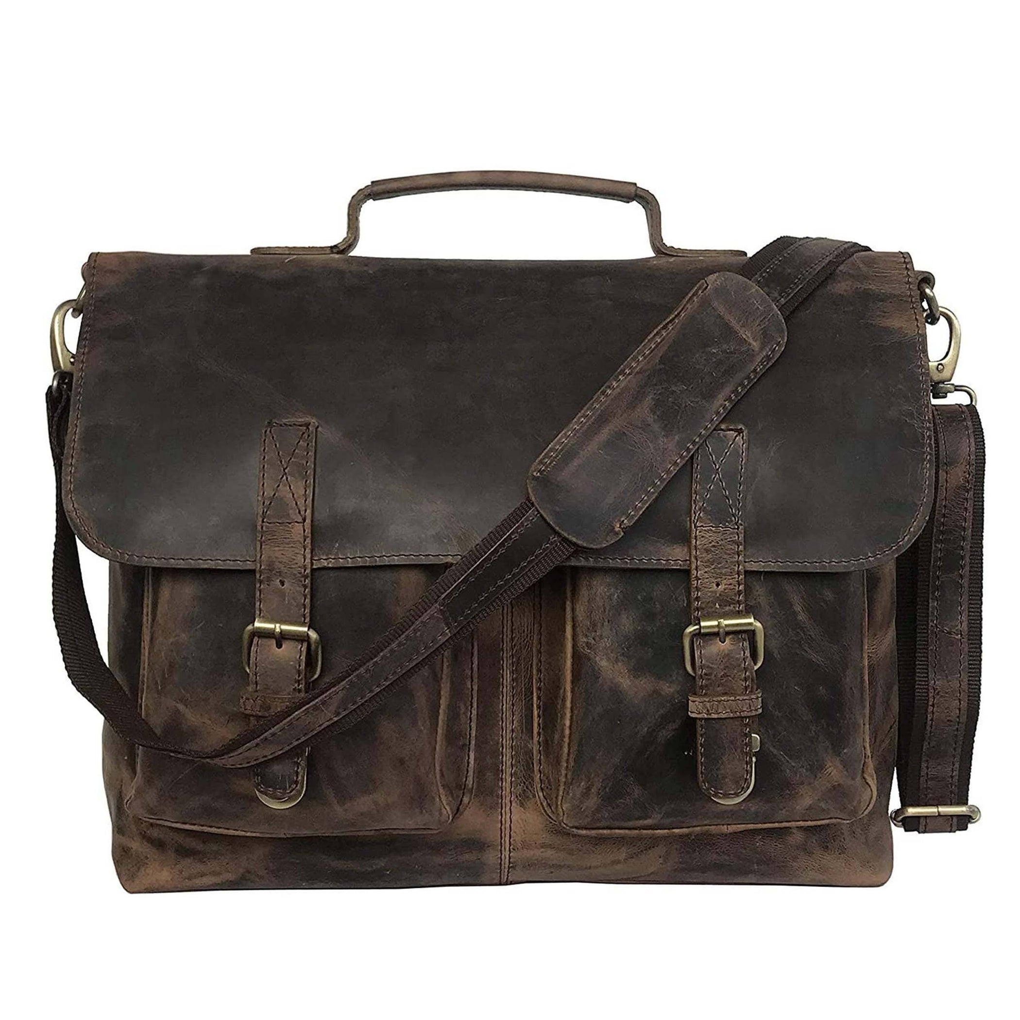 Lockwood Messenger Bag | Leather Laptop Briefcase | MaheTri