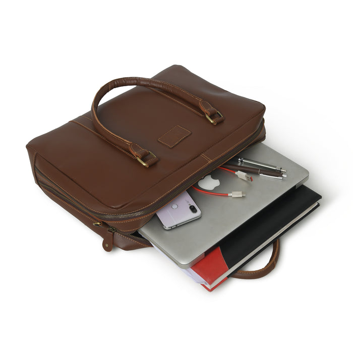 Dixon Office Briefcase- Brown