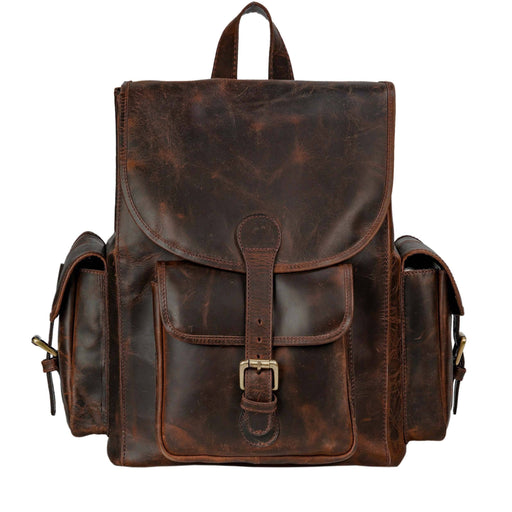 Rugged Vintage Small Buffalo Leather Backpack Classy Leather Bags 