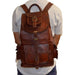 Large Leather Outdoor Hiking Travel Backpack Rucksack Classy Leather Bags 