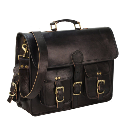 Black Leather Laptop Messenger Bag Classy Leather Bags 