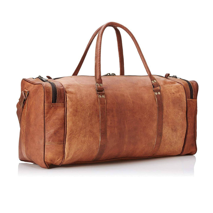 Moses Martin Leather Travel Duffle Bag | Leather Gym Bag | MaheTri