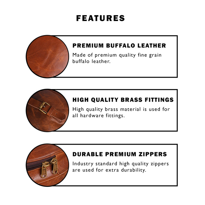 Buffalo Leather Cymbal Carrying Case