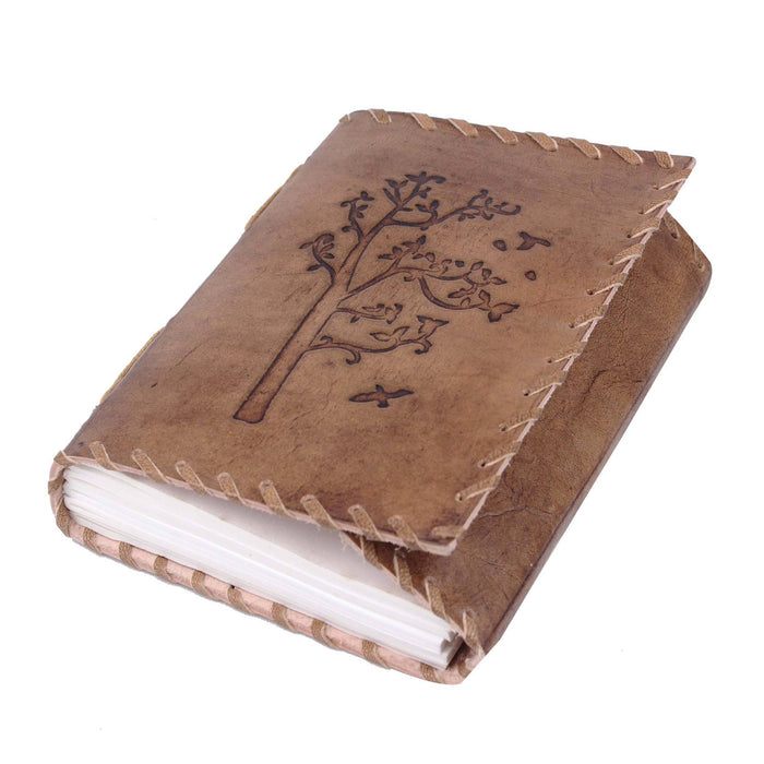 Handmade Leather Journal Tree Of Life Notebook Classy Leather Bags 