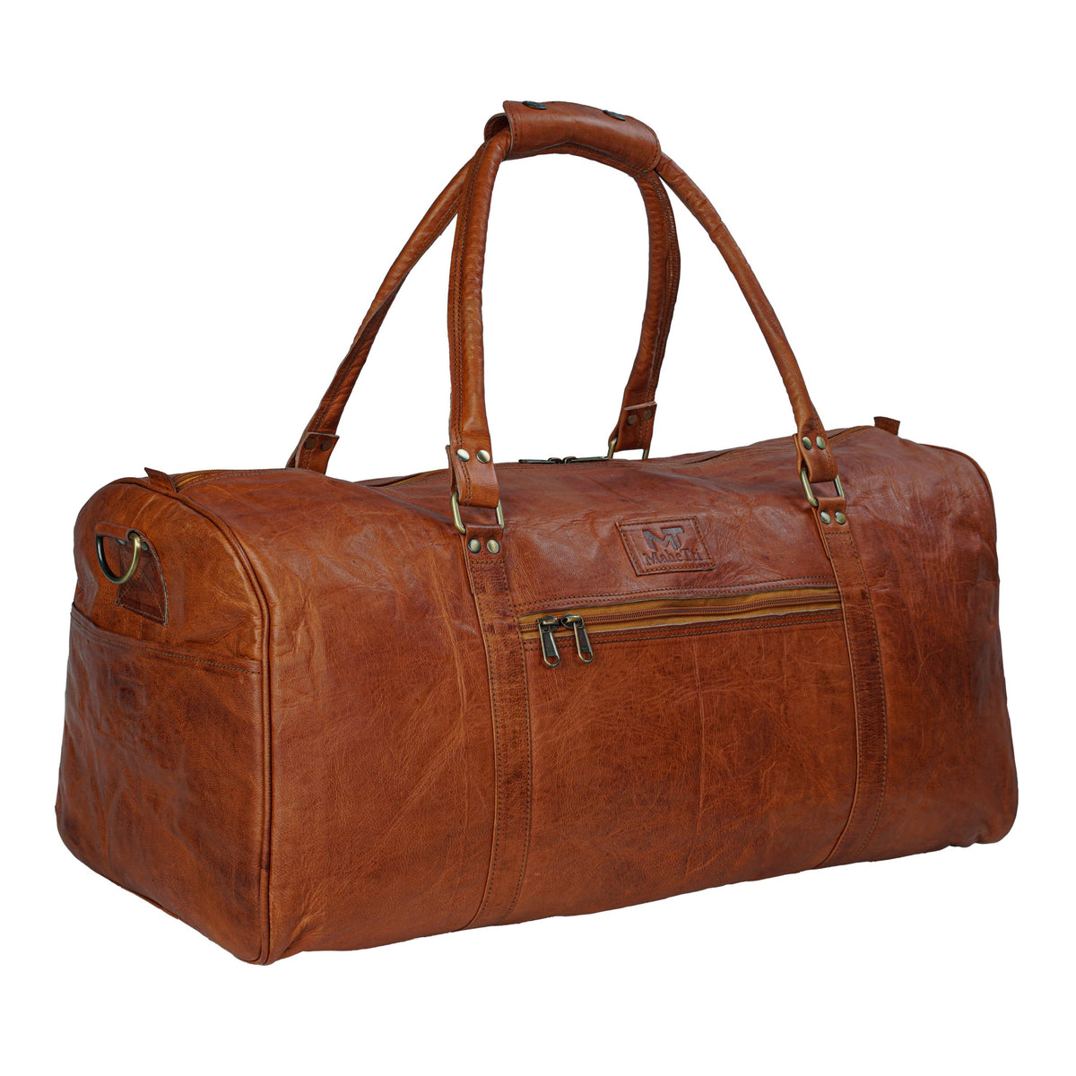 Belgium Leather Weekender Duffle Bag | Leather Travel Bag | MaheTri