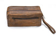 Buffalo Leather Toiletry Bag Single Zipper Classy Leather, Inc 