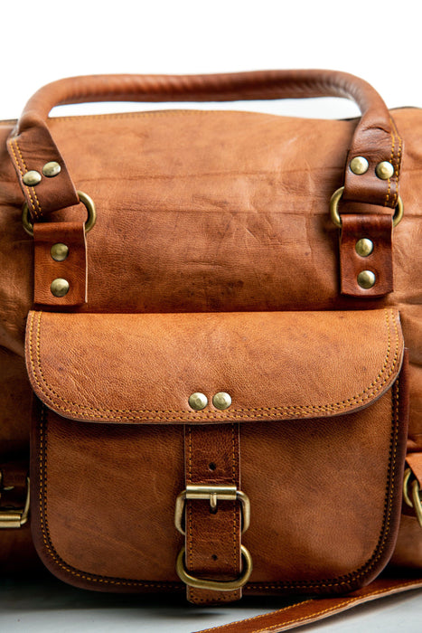 Walker Leather Weekender Office Travel Bag Classy Leather Bags 