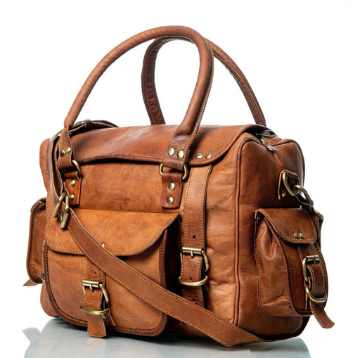 Walker Leather Weekender Office Travel Bag Classy Leather Bags 