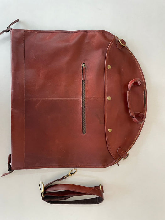 Leather Garment Bag - Dress Protection Bag